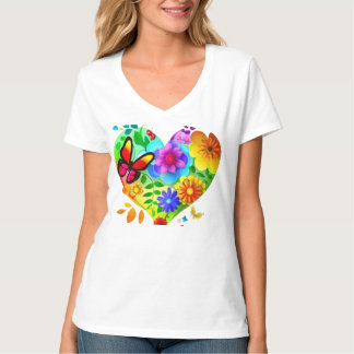 Camiseta T-Shirt Floral Vibrante