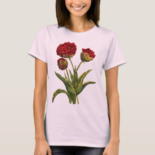 Camiseta T-Shirt Flores Vermelhas