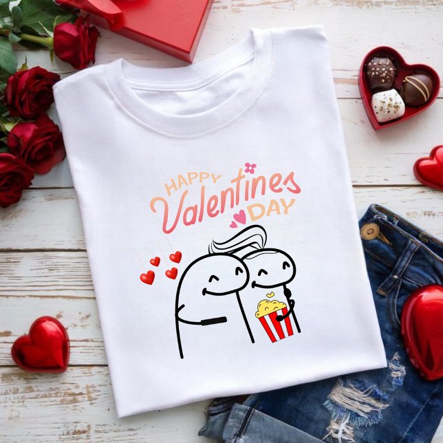 Camiseta T-shirt Flork meme happy valentine's day (Criador carregado)