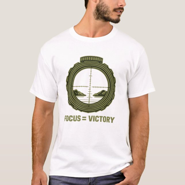 Camiseta T-shirt Focus = Victory Tactical Scope (Frente)