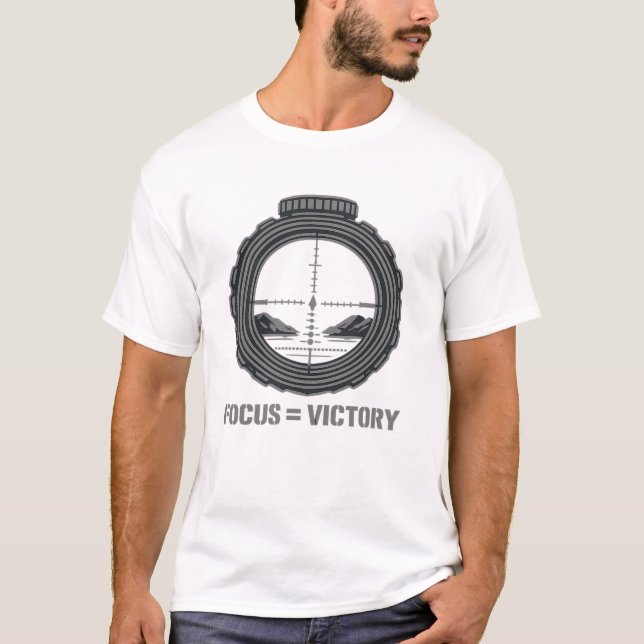 Camiseta T-shirt Focus = Victory Tactical Scope (Frente)