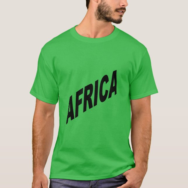Camiseta T-shirt foncé vert trèfle AFRICA (Frente)