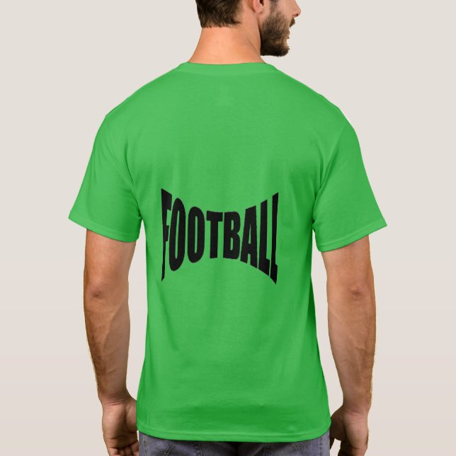 Camiseta T-shirt foncé vert trèfle dos homme FOOTBALL  (Verso)