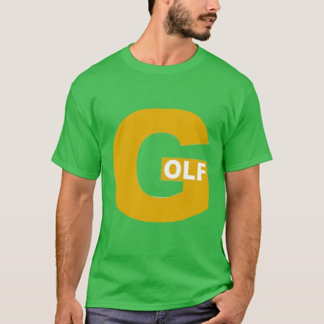 Camiseta T-shirt  foncé vert trèfle homme  DESIGN  GOLF (Frente)