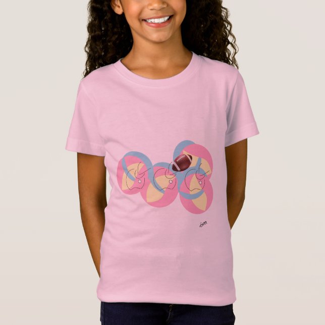 Camiseta T-Shirt : Football In Motion . (Frente)