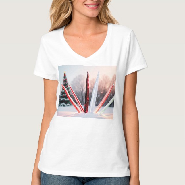 Camiseta T-Shirt for Cozy Christmas Celebration (Frente)