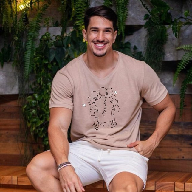 Camiseta T-shirt for dad with father and son silhouette (Criador carregado)