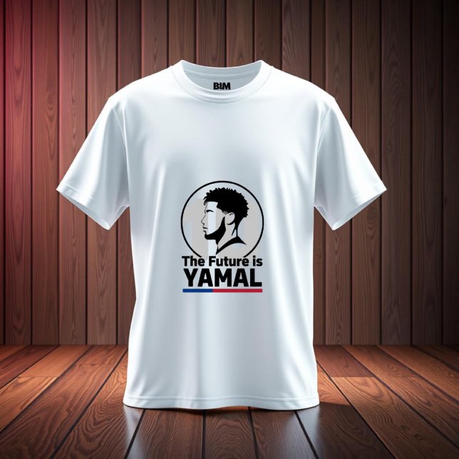 Camiseta T-shirt for Lamine Yamal - the future is Yamal (Criador carregado)