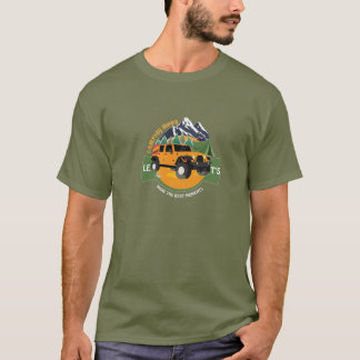 Camiseta t-shirt fora de estrada e acampamento