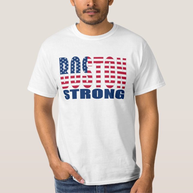 Camiseta T-shirt FORTE da bandeira de BOSTON E.U. (Frente)