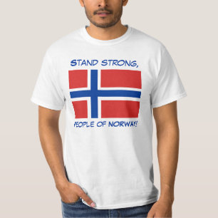 Camiseta T-shirt forte de Noruega do suporte