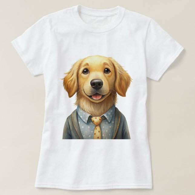 Camiseta T-Shirt Foto de Cachorro Personalizado - Vista a d (Frente do Design)