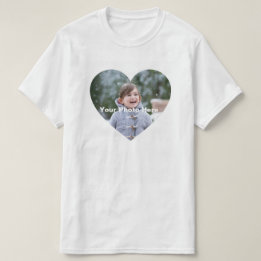 Camiseta T-Shirt Foto Personalizada Em Forma De Coração