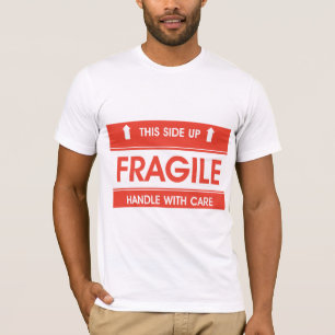 Camiseta T-shirt frágil dos homens do sinal