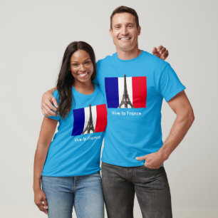 Camiseta T-shirt francês de France do la de Vive da