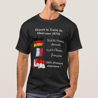 Camiseta T-Shirt Franco-Allemand-Alsacien (couleur noire)
