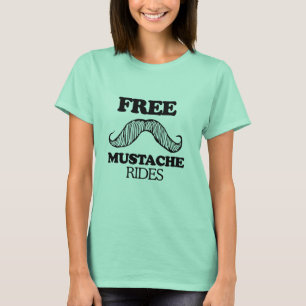 Camiseta T-shirt FREE MUSTACHE RIDES