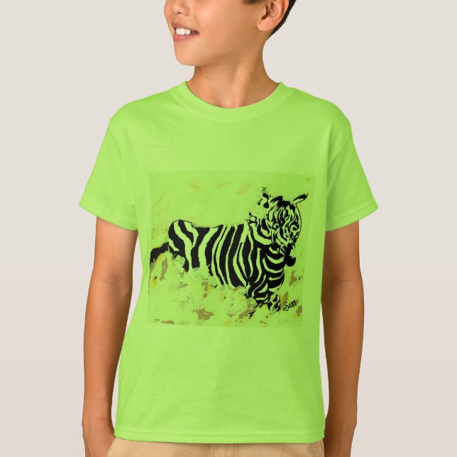 Camiseta T-shirt : Freedom Of The Zebra  (Frente)