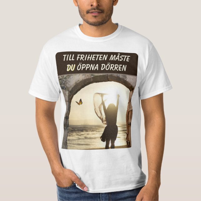 Camiseta T-shirt — Frihetens dörr (Frente)