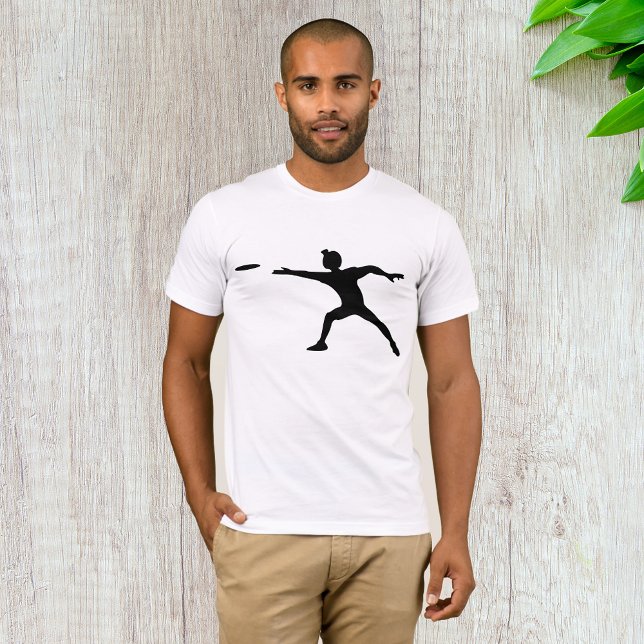 Camiseta T-Shirt Frisbee Silhouette Mens (Criador carregado)