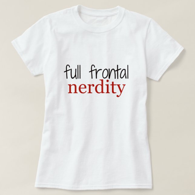 Camiseta T-shirt frontais completos de Nerdity (Frente do Design)