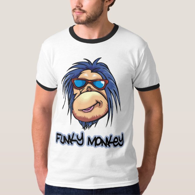 Camiseta T-shirt Funky do macaco (Frente)