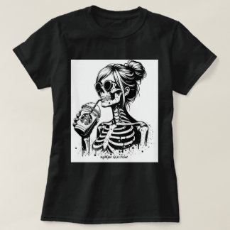 CAMISETA T-SHIRT FUNNY MAMAN SKELETON
