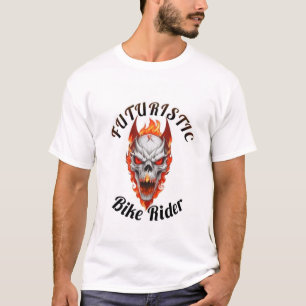 Camiseta T-shirt futurística de motociclista