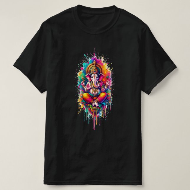 Camiseta T-Shirt Ganesha 1 Mens (Frente do Design)