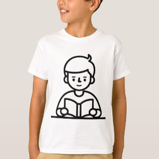 Camiseta T-Shirt Garoto Leitura de Livro