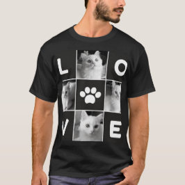 Camiseta T-Shirt Gata Branca com T-Shirt com Pata
