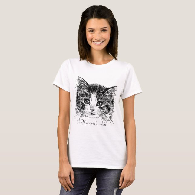 Camiseta T-Shirt Gatinha (Frente Completa)