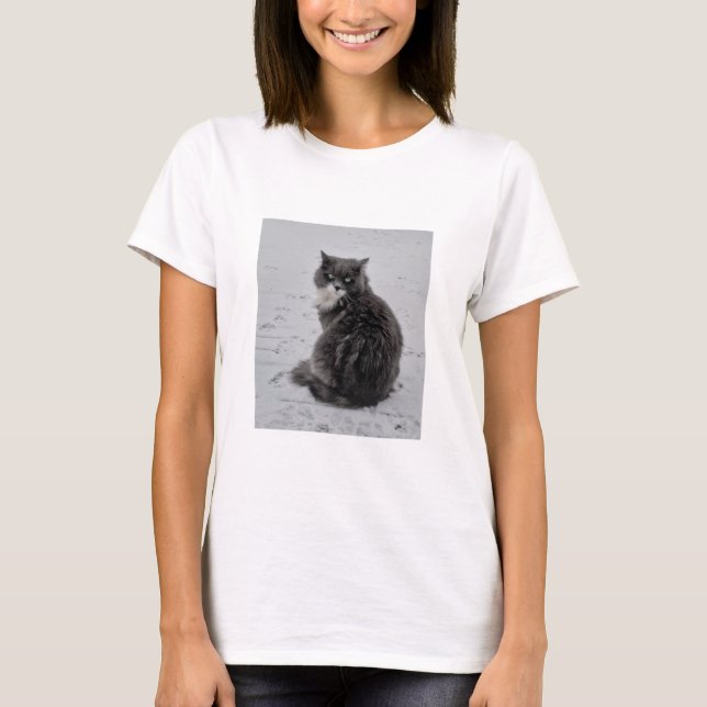 Camiseta T-Shirt Gatinho bonito (Frente)