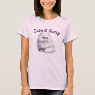 Camiseta T-Shirt Gato Bonito e Sassado