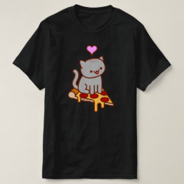 Camiseta T-SHIRT Gato Engraçado PIZA CAT