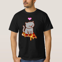 Camiseta T-SHIRT Gato Engraçado PIZA CAT