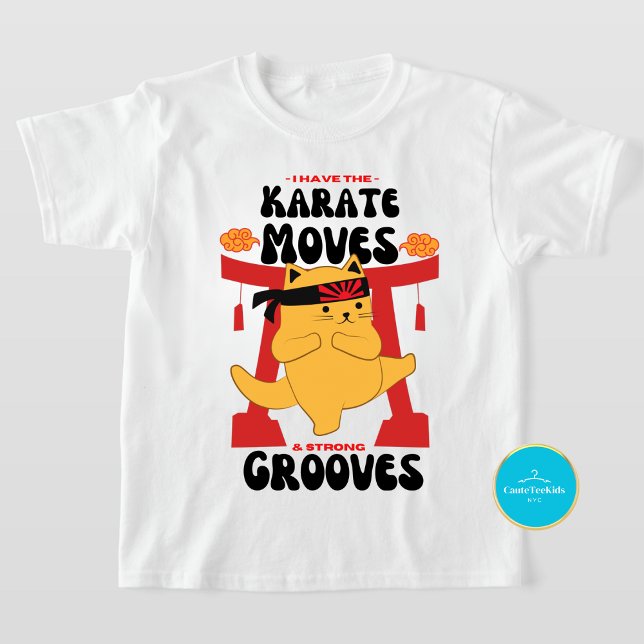 Camiseta T-Shirt Gato Gato | Karate Move Funny (Criador carregado)