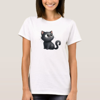 Camiseta T-Shirt Gato Negro