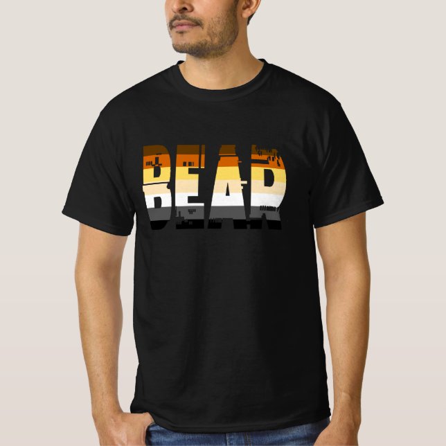 Camiseta T-shirt gay Bear noir (Frente)