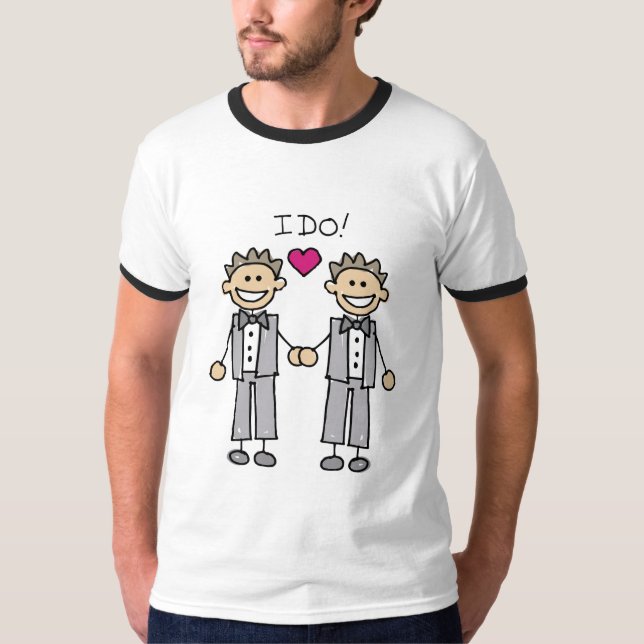 Camiseta T-shirt gay Wedding (Frente)