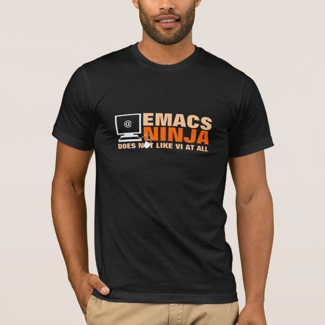 Camiseta T-shirt Geeky de Emacs Ninja (Frente)