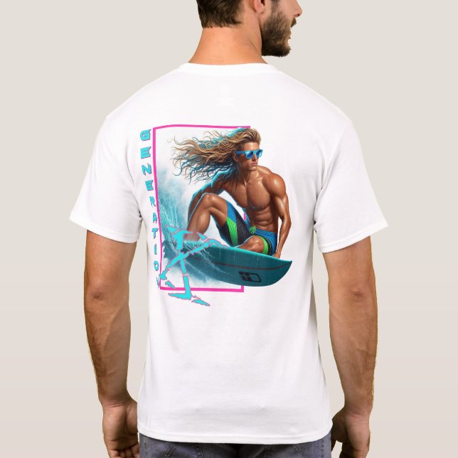 Camiseta T-Shirt Generation X 80s Florida Surfer Dude (Verso)