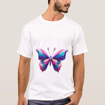 T-shirt geométrica da borboleta