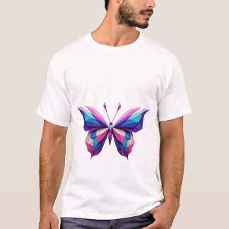 Camiseta T-shirt geométrica da borboleta