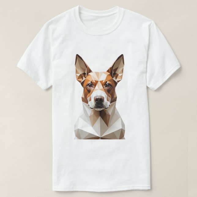Camiseta T-shirt geométrica de cães (Frente do Design)