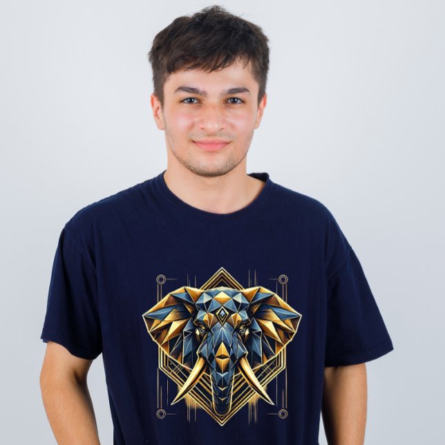 Camiseta t-shirt geométrica de elefantes (Criador carregado)