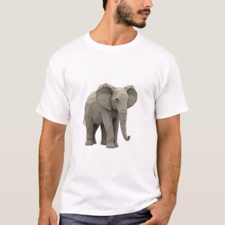 Camiseta T-shirt geométrica do elefante