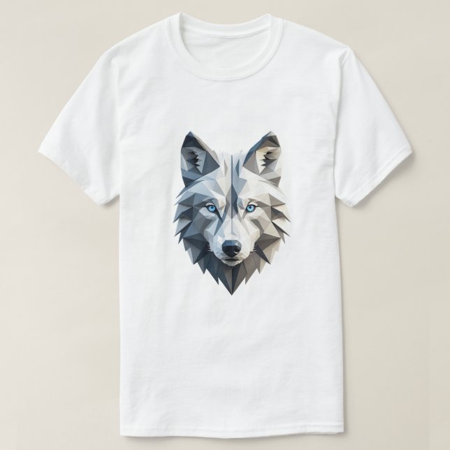 Camiseta T-shirt Geométrica do Lobo (Frente do Design)