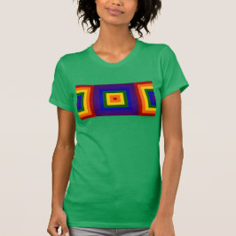 Camiseta T-shirt Geométrica Rainbow Squares
