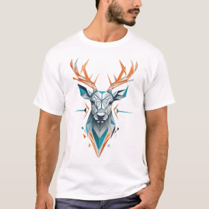 Camiseta T-Shirt Geométrico Deer Vida Selvagem Moderna